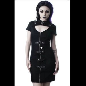 KILLSTAR Kasey Bodycon Bondage Dress Large L